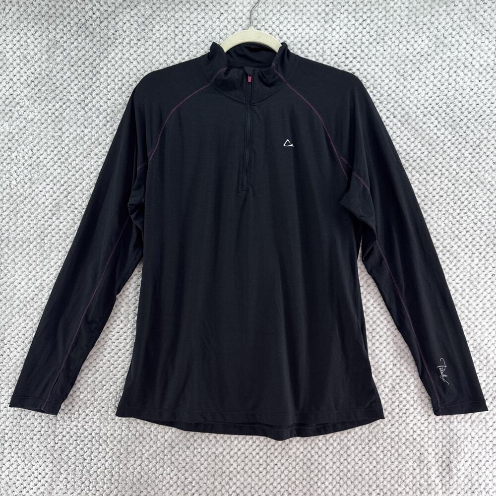 Merino Blend by Paradox Base Layer Top Womens XL Black 1/4 Zip Dri-Release